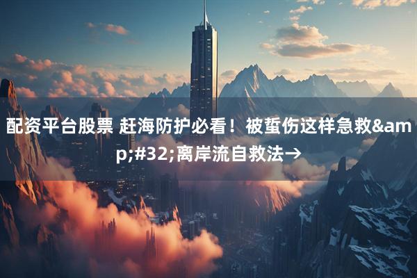 配资平台股票 赶海防护必看！被蜇伤这样急救&#32;离岸流自救法→