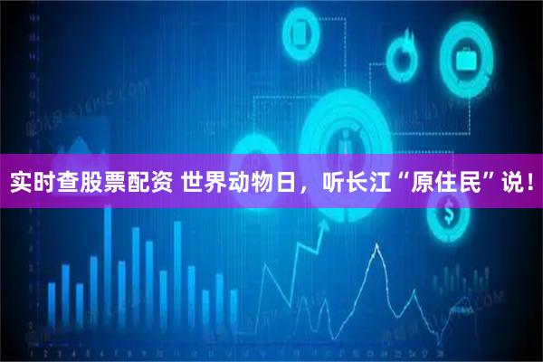 实时查股票配资 世界动物日,听长江“原住民”说!